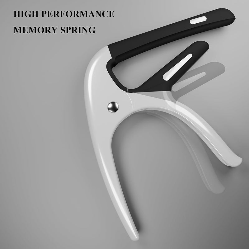 DIDA Capo for Acoustic Guitar, Guitar Capo for Electric Guitar, Ukulele and String Instruments, Guitar Capo, Guitar Kapo, Guitar Clamp (White) - Image 3